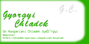 gyorgyi chladek business card